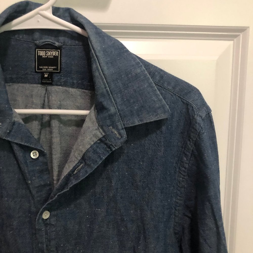 Todd Snyder | Blue Denim Button Down Shirt